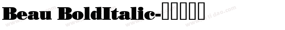 Beau BoldItalic字体转换